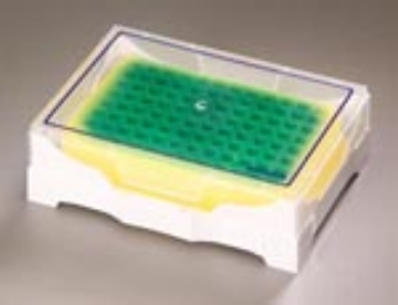 Picture of 96-place IsoFreeze PCR Tube Rack, 4°C/3 hours (Green to Yellow), 2 racks/pack, 5 packs/case (10 racks)