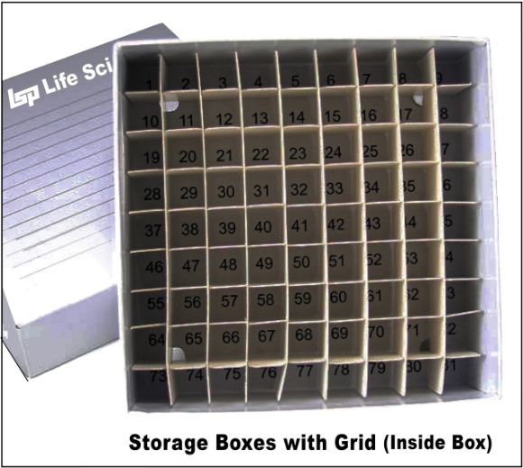 LSP Cryogenic freezer boxes with 100-place cell divider - Life Science  Products Inc.. Life Science Products