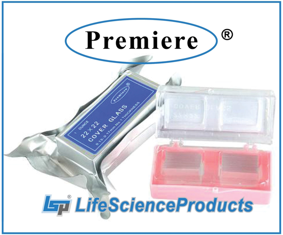 Picture of Premiere® Microscope Slide Cover Glass (CHOOSE  Squares OR Rectangles)