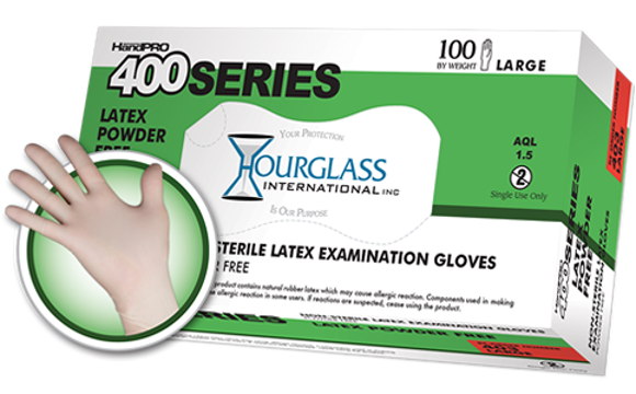 Picture of HandPRO 400™ 5.0mil Powder-Free Exam Latex Gloves, PolyLined (10x100/case, 1000/case)