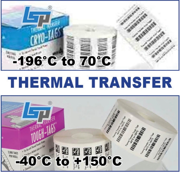 Picture of Thermal Transfer Labels - TT Cryo-Babies, TT Cryo-Tags, and TT Tough-Tags - 1" core & 3" core