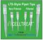 Picture of Buy 3, Get 1 FREE - CellTreat - LTS-compatible (LfTS), Low-force Tip Solution Pipet Tips, CHOOSE Reloads, Racks in Non-Filtered or Filtered