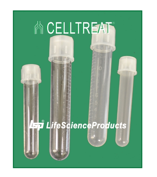 Picture of CELLTREAT, Sterile Disposable Culture Tubes, with 2-Position Dual Caps