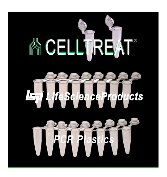 Picture of CELLTREAT - PCR 0.2ml 8-Strips and Single Tubes