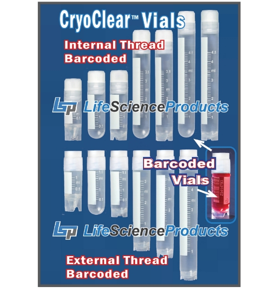 Picture of CryoClear™ Sterile Cryogenic Vials, with Internal OR External Thread ScrewCaps