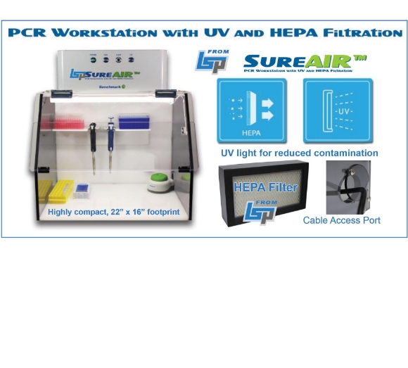 Picture of SureAIR PCR Workstation with UV and HEPA Filtration, Portable