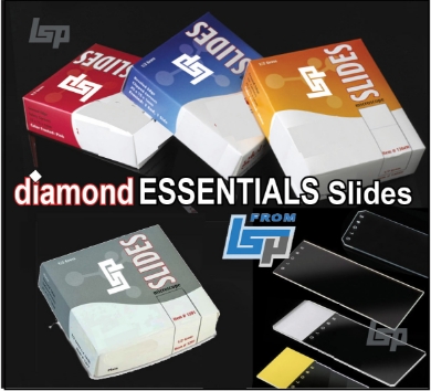 Picture for category diamond ESSENTIALS Microscope Slides  - Featuring Highest Quality Soda Lime Glass
